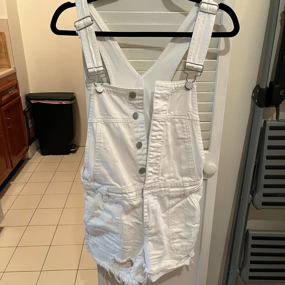 Blank NYC White Overalls